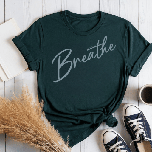 Breathe Script - Adult T-Shirt