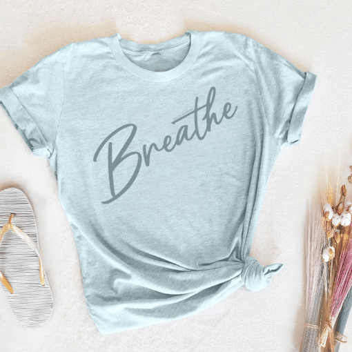 Breathe Script - Adult T-Shirt