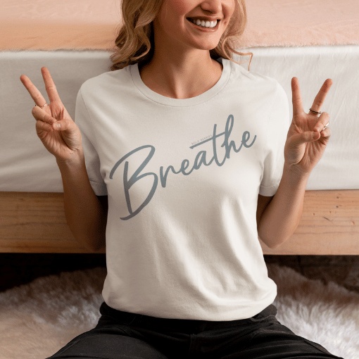 Breathe Script - Adult T-Shirt