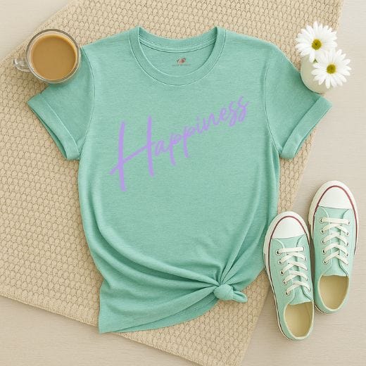 Happiness Script - Adult T-Shirt