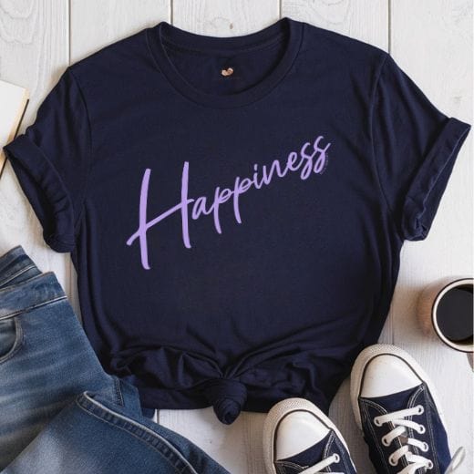 Happiness Script - Adult T-Shirt