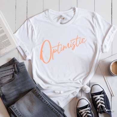 Optimistic Script - Adult T-Shirt