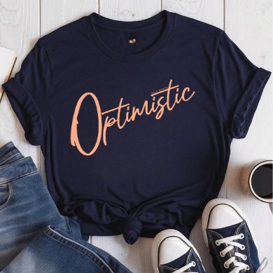 Optimistic Script - Adult T-Shirt