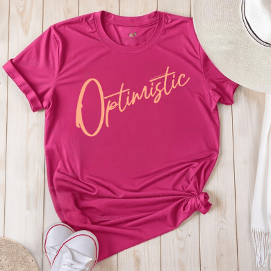 Optimistic Script - Adult T-Shirt