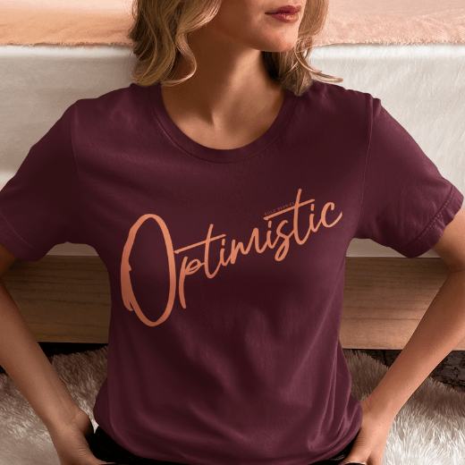Optimistic Script - Adult T-Shirt