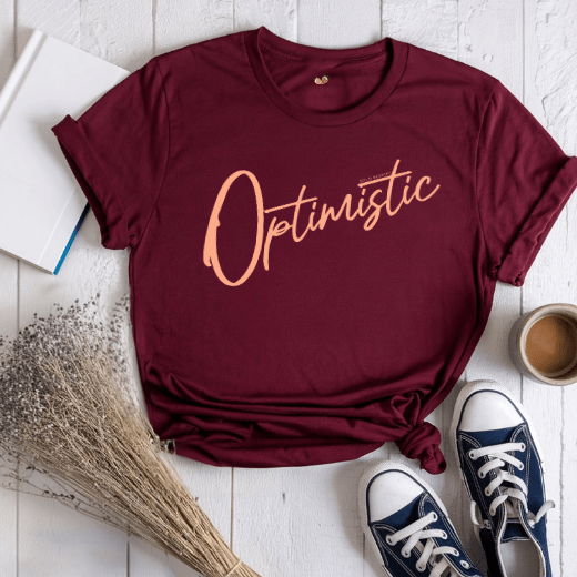 Optimistic Script - Adult T-Shirt