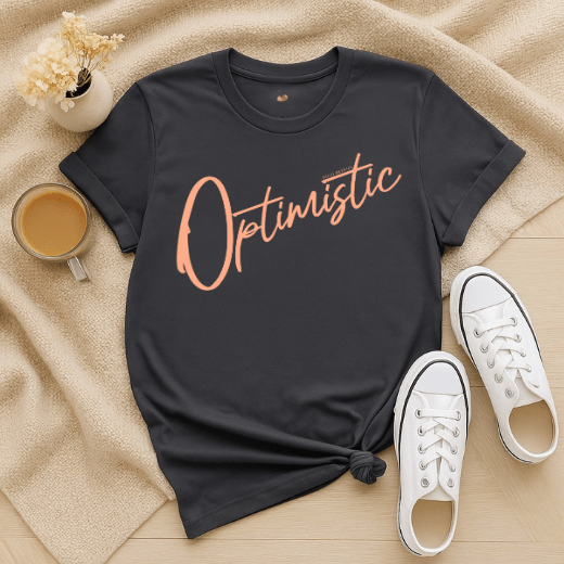 Optimistic Script - Adult T-Shirt