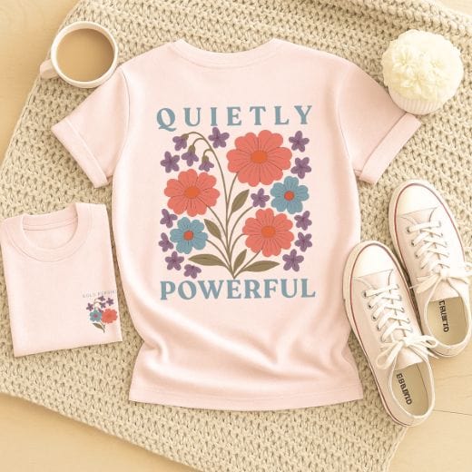 Quietly Powerful, February – Violet & Primrose - Adult T-Shirt