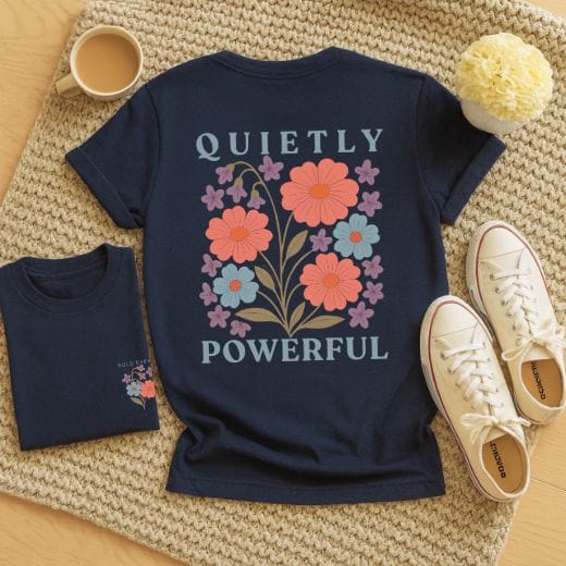 Quietly Powerful, February – Violet & Primrose - Adult T-Shirt