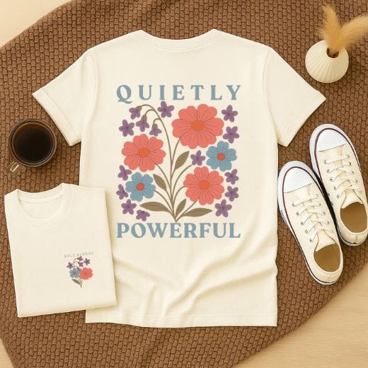 Quietly Powerful, February – Violet & Primrose - Adult T-Shirt