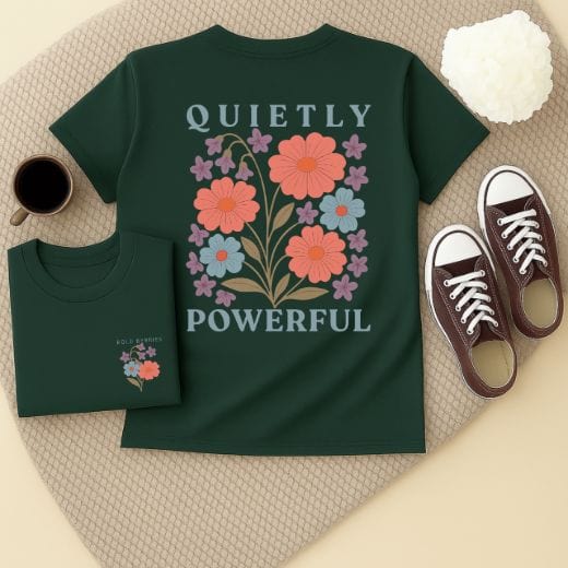 Quietly Powerful, February – Violet & Primrose - Adult T-Shirt
