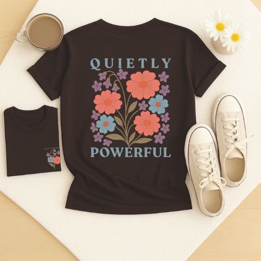 Quietly Powerful, February – Violet & Primrose - Adult T-Shirt
