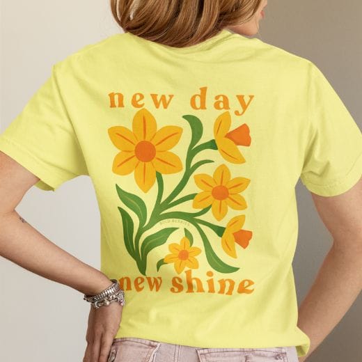 New Day New Shine - March – Daffodil - Adult T-Shirt