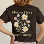 Bloom First Inspire Many - April – Daisy & Sweet Pea - Adult T-Shirt