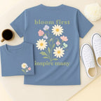 Bloom First Inspire Many - April – Daisy & Sweet Pea - Adult T-Shirt