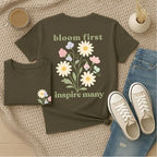 Bloom First Inspire Many - April – Daisy & Sweet Pea - Adult T-Shirt