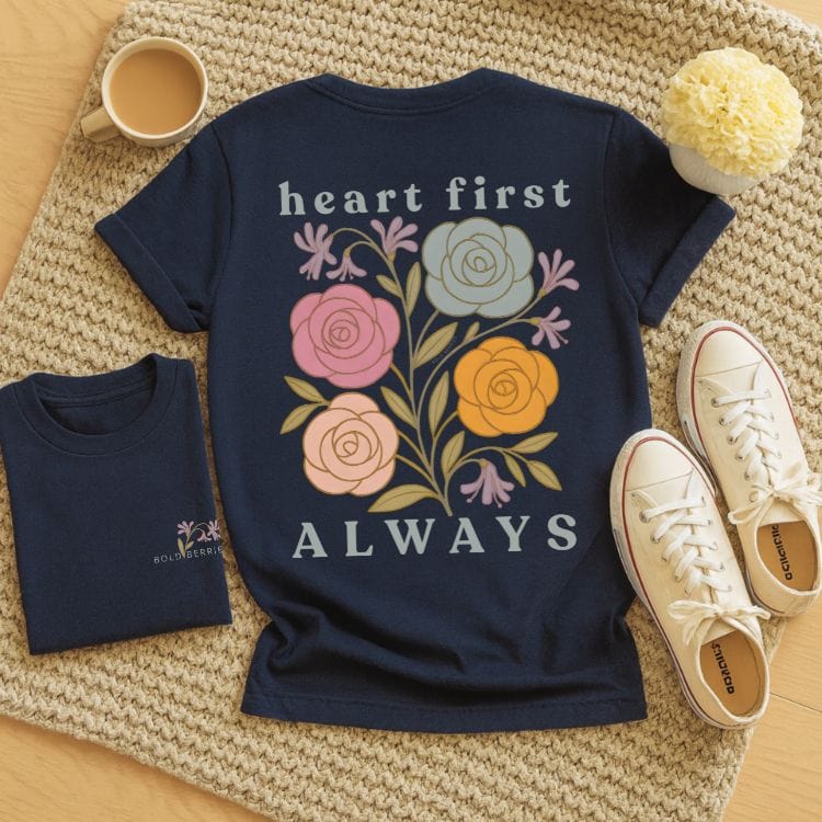 Heart First Always - June – Rose & Honeysuckle - Adult T-Shirt