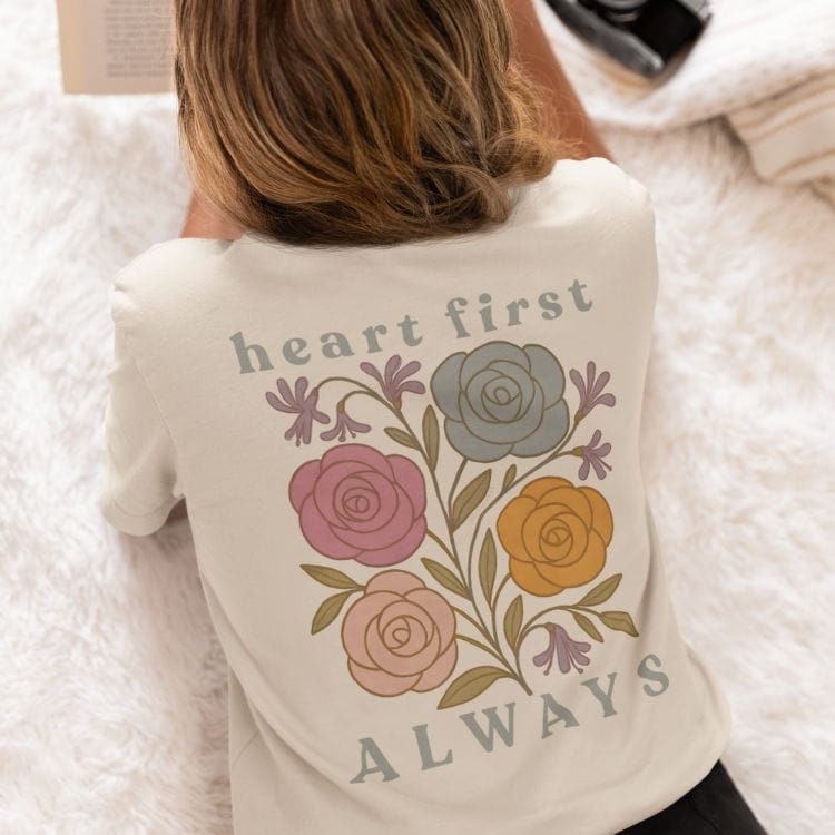 Heart First Always - June – Rose & Honeysuckle - Adult T-Shirt