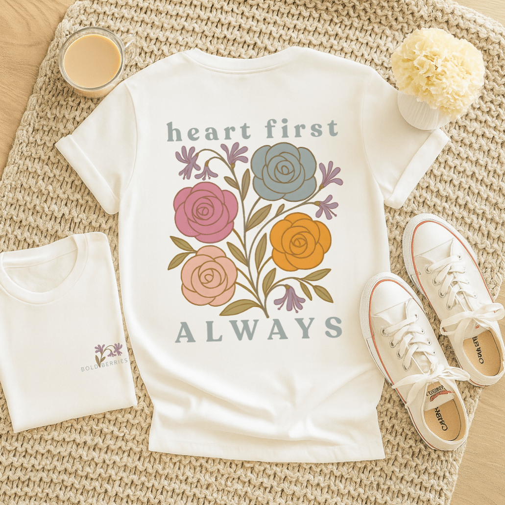 Heart First Always - June – Rose & Honeysuckle - Adult T-Shirt