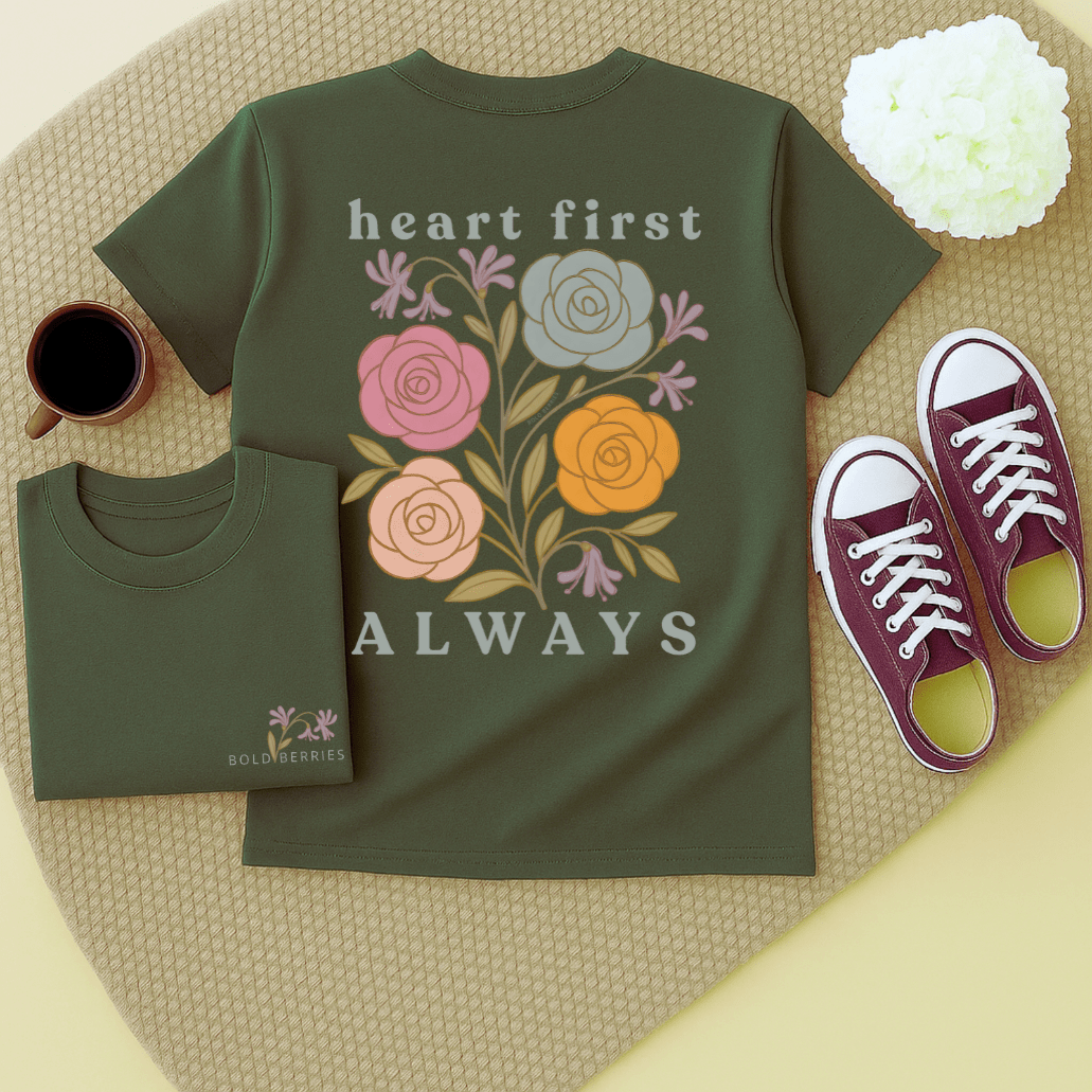 Heart First Always - June – Rose & Honeysuckle - Adult T-Shirt
