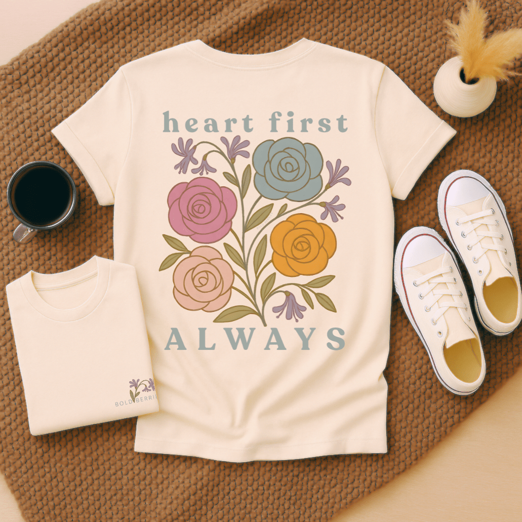Heart First Always - June – Rose & Honeysuckle - Adult T-Shirt