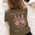 Have Courage & Be Kind - July – Larkspur & Lily - Adult T-Shirt