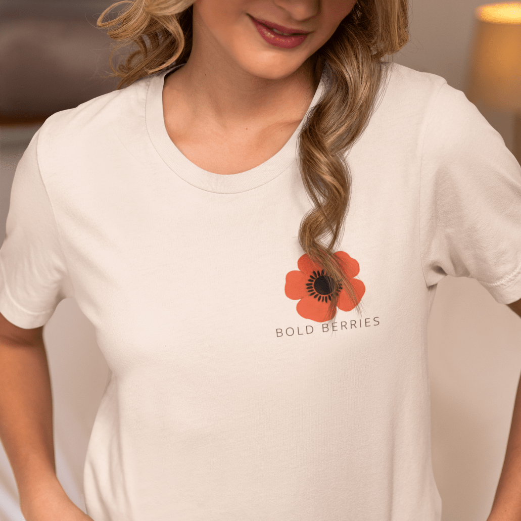 Brave Enough to Bloom - August – Gladiolus & Poppy - Adult T-Shirt