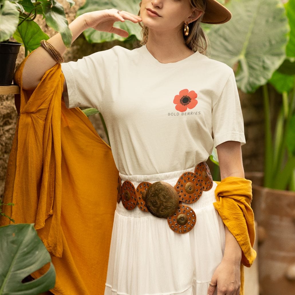 Brave Enough to Bloom - August – Gladiolus & Poppy - Adult T-Shirt