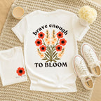 Brave Enough to Bloom - August – Gladiolus & Poppy - Adult T-Shirt