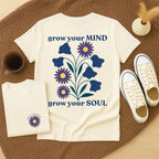 Grow Your Mind - September – Aster & Morning Glory - Adult T-Shirt