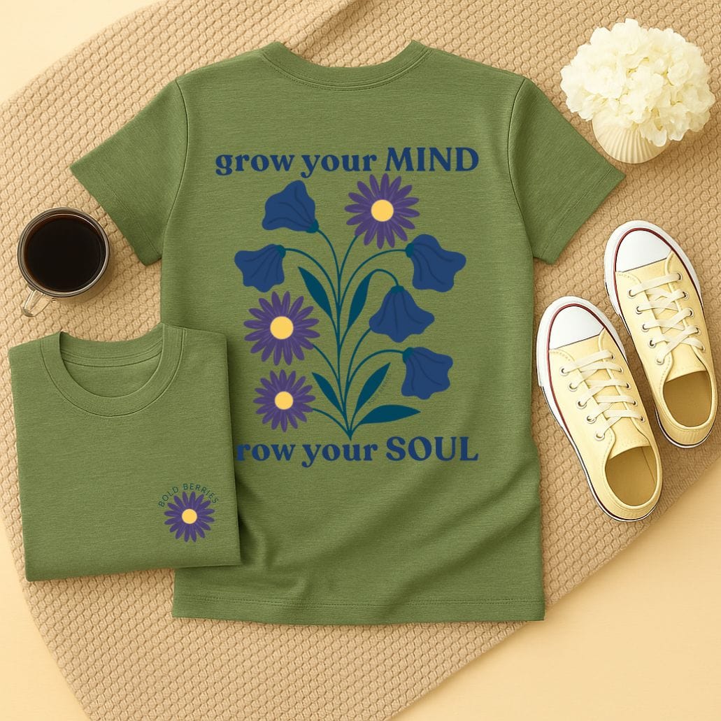 Grow Your Mind - September – Aster & Morning Glory - Adult T-Shirt