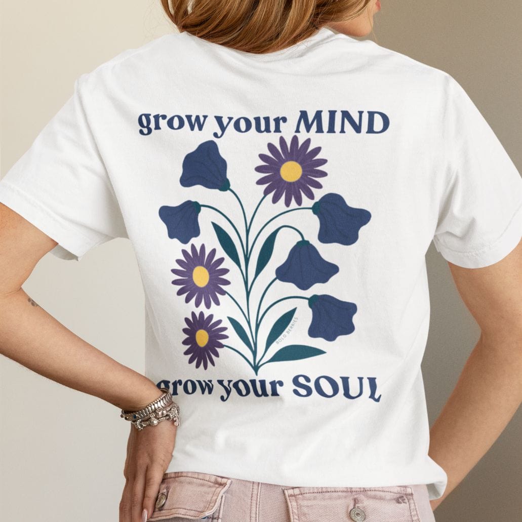 Grow Your Mind - September – Aster & Morning Glory - Adult T-Shirt