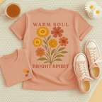 Warm Soul Bright Spirit - October – Marigold & Cosmos - Adult T-Shirt