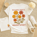 Warm Soul Bright Spirit - October – Marigold & Cosmos - Adult T-Shirt