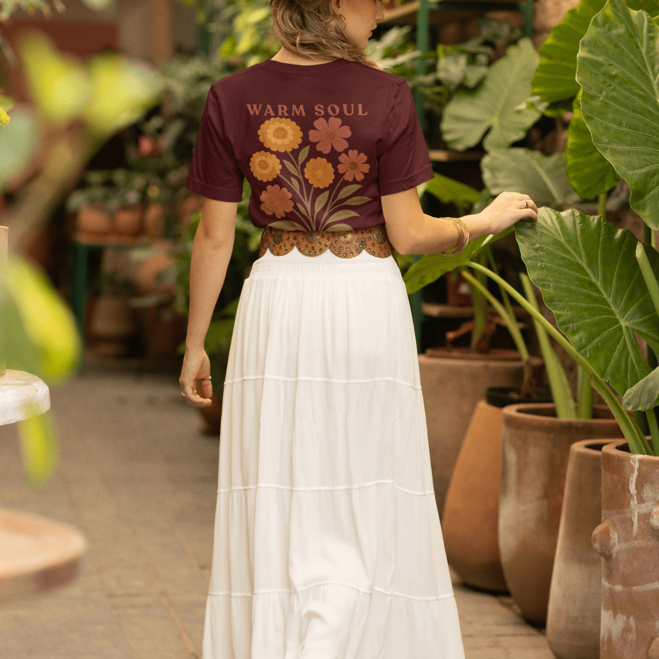 Warm Soul Bright Spirit - October – Marigold & Cosmos - Adult T-Shirt