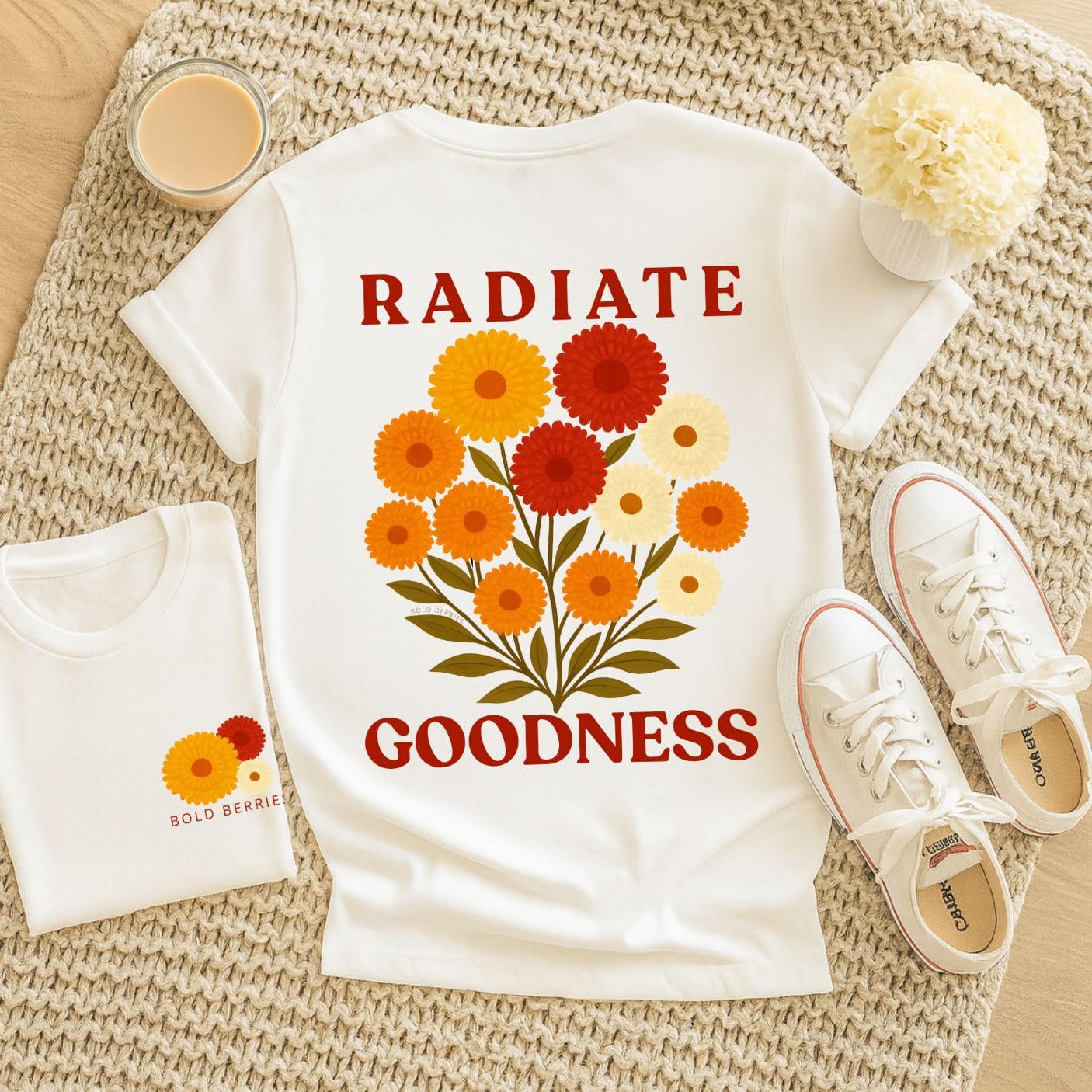 Radiate Goodness - November – Chrysanthemum - Adult T-Shirt