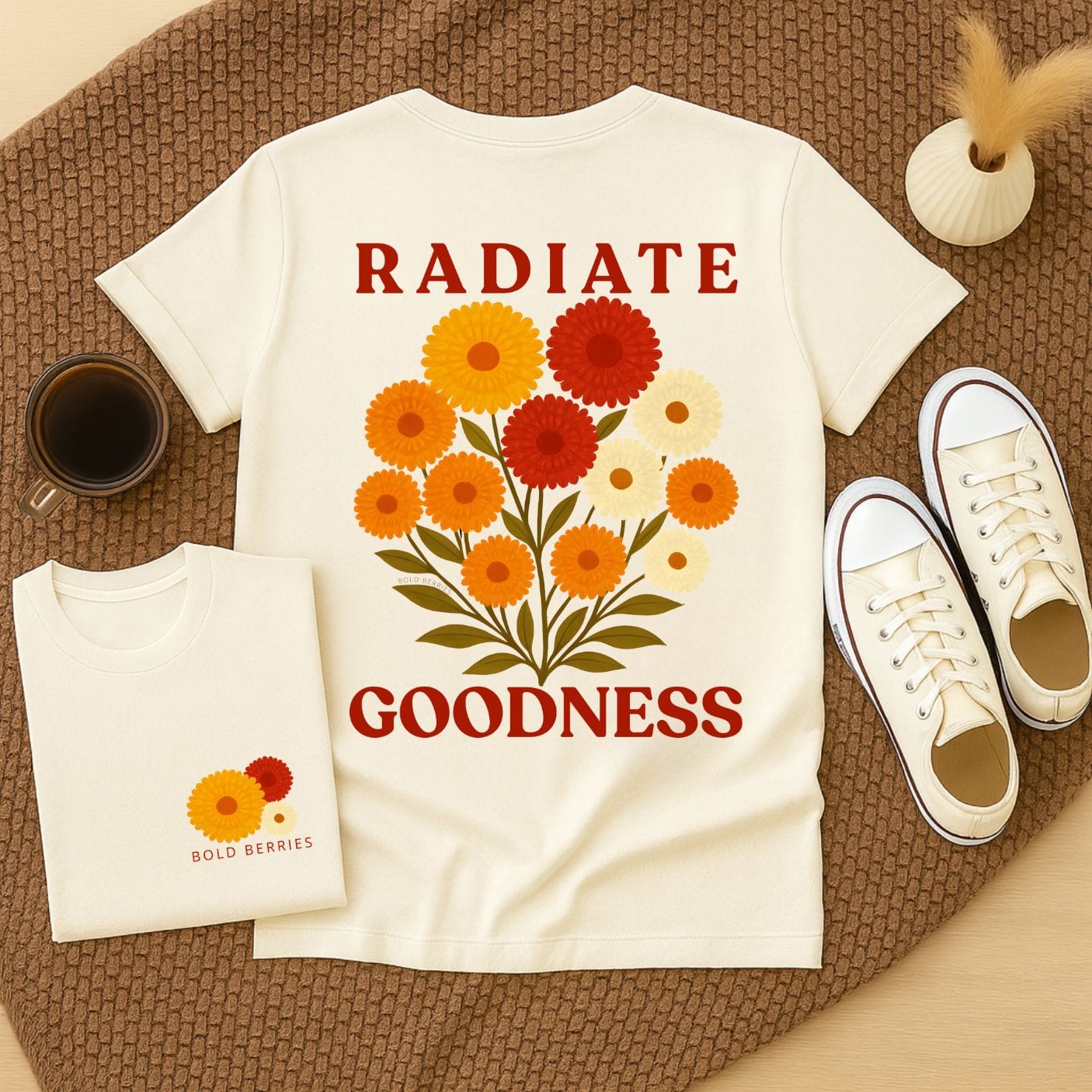 Radiate Goodness - November – Chrysanthemum - Adult T-Shirt
