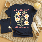Shine Through All Seasons - December – Narcissus (Paperwhite) & Holly - Adult T-Shirt
