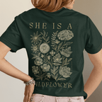 She is a Wildflower - Adult T-Shirt