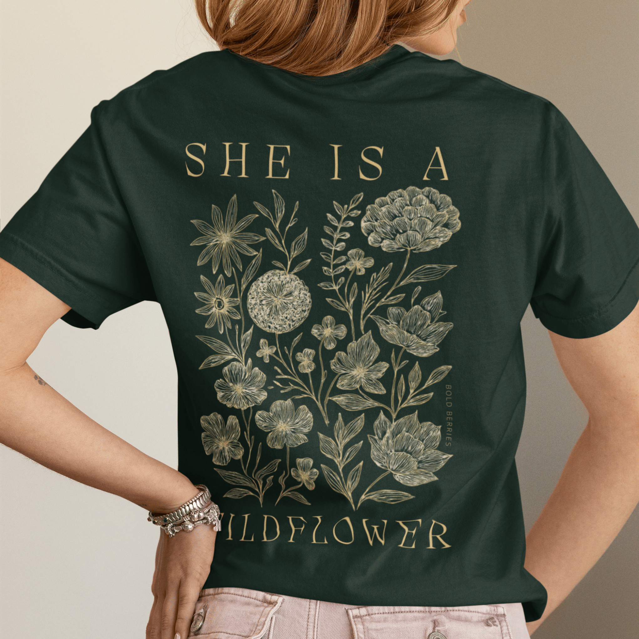 She is a Wildflower - Adult T-Shirt