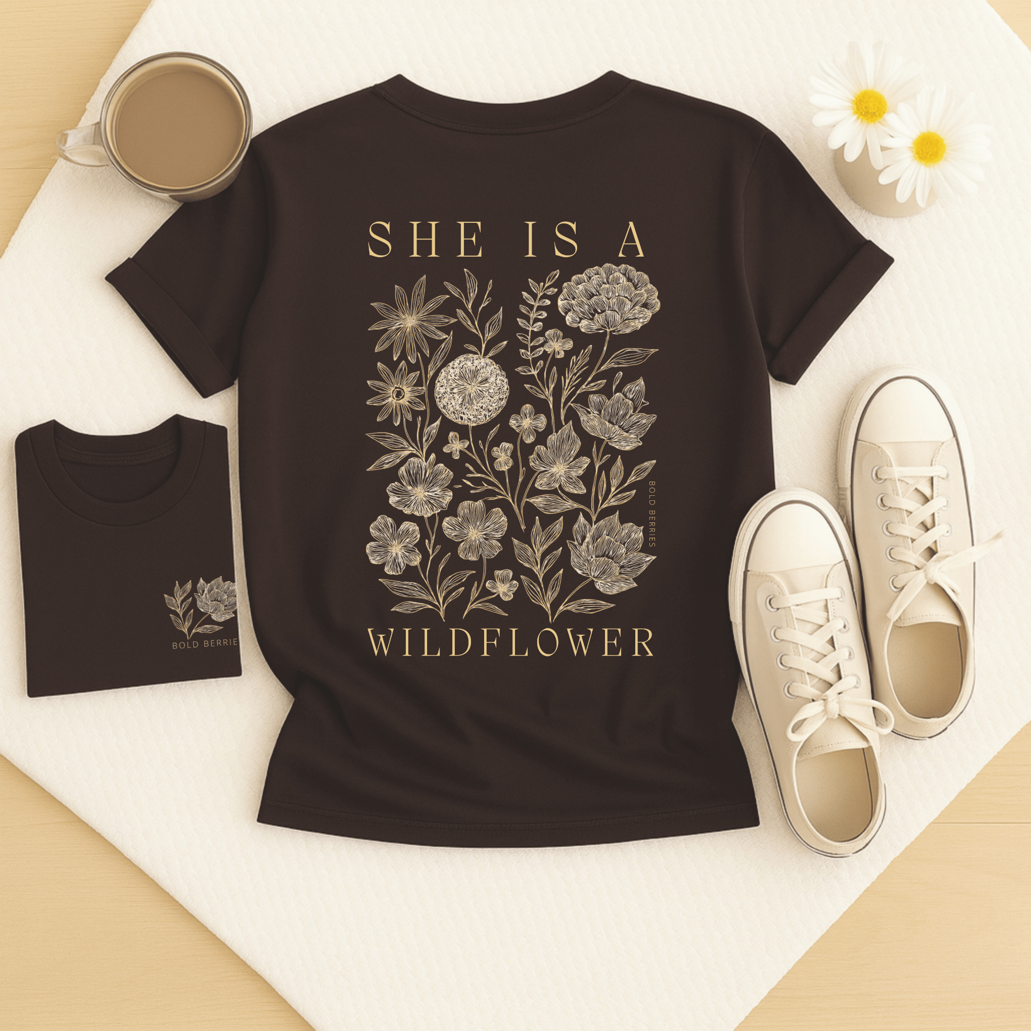 She is a Wildflower - Adult T-Shirt
