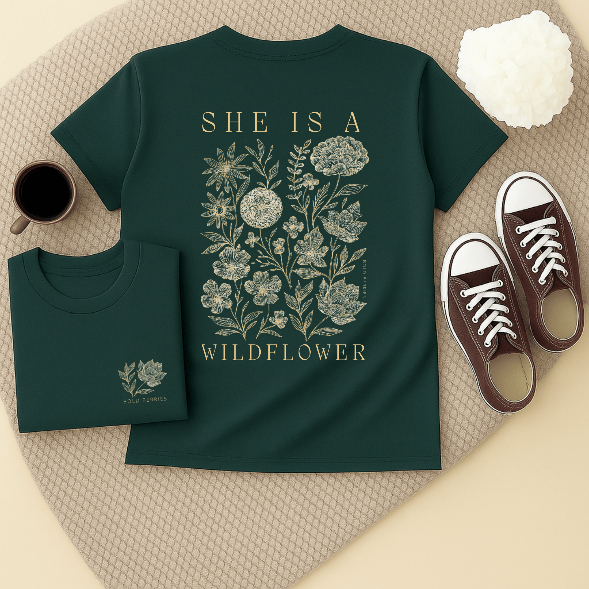 She is a Wildflower - Adult T-Shirt