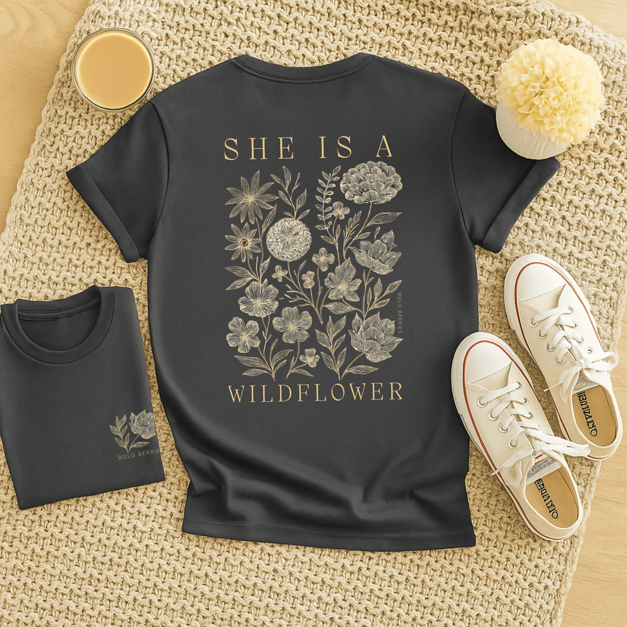 She is a Wildflower - Adult T-Shirt