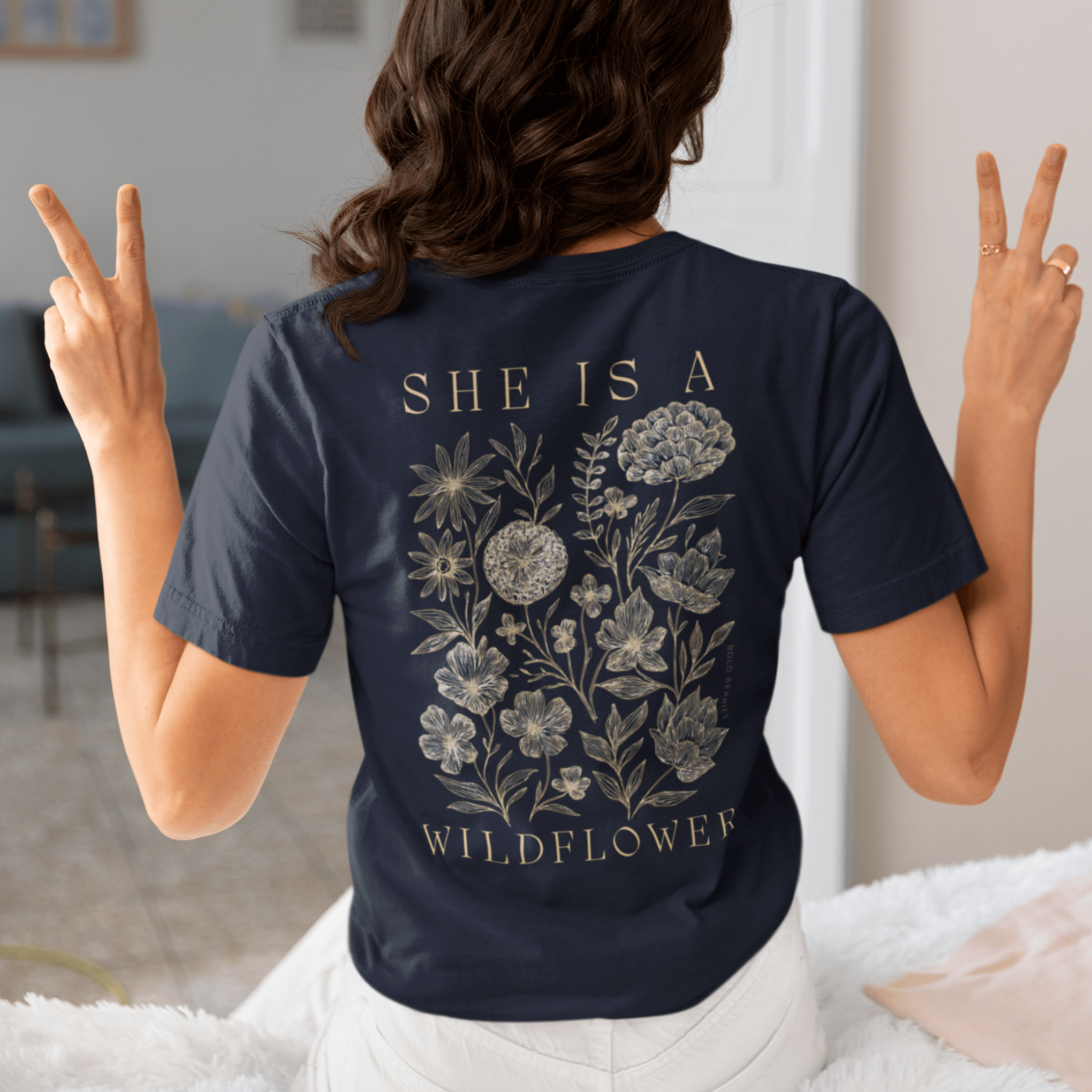 She is a Wildflower - Adult T-Shirt