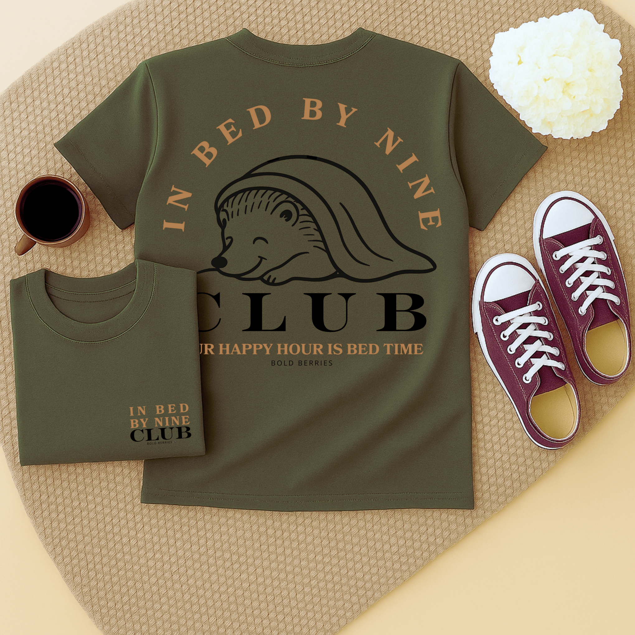 In Bed by Nine Club - Adult T-Shirt