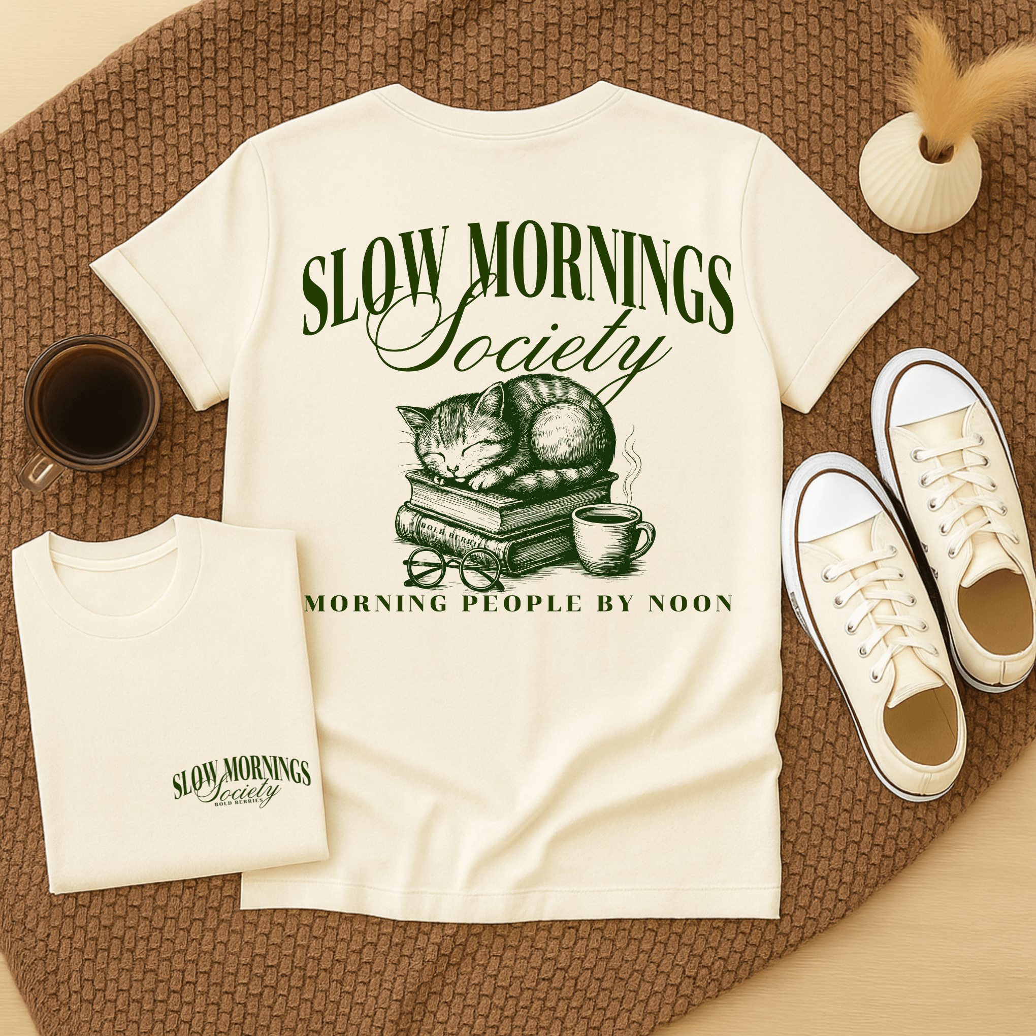 Slow Mornings Society - Adult T-Shirt
