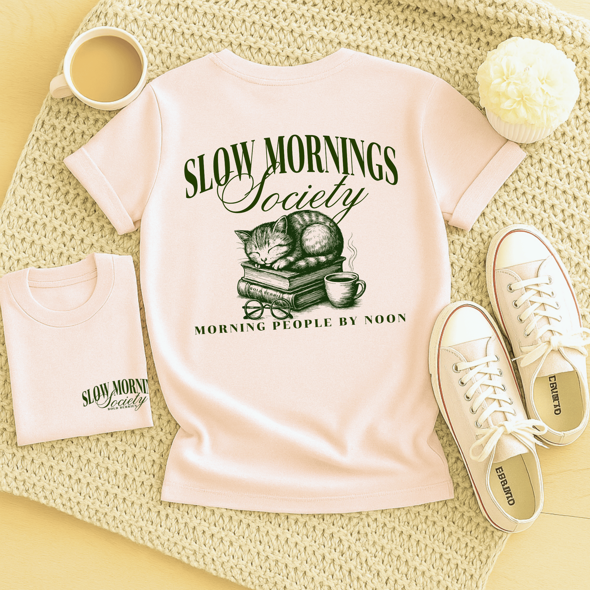 Slow Mornings Society - Adult T-Shirt