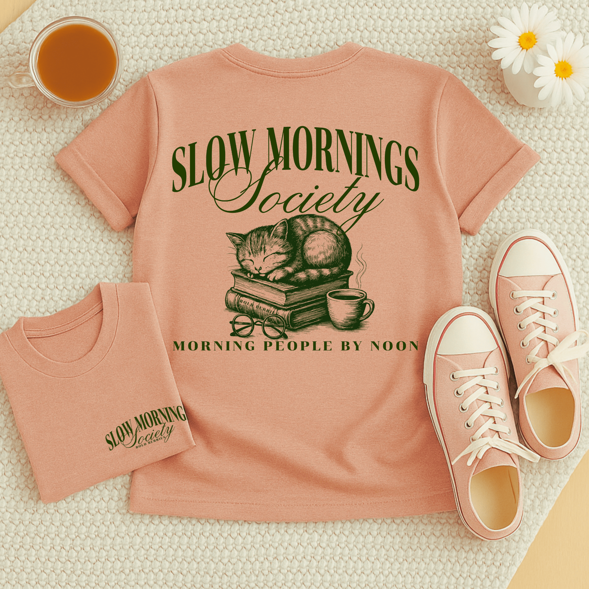 Slow Mornings Society - Adult T-Shirt