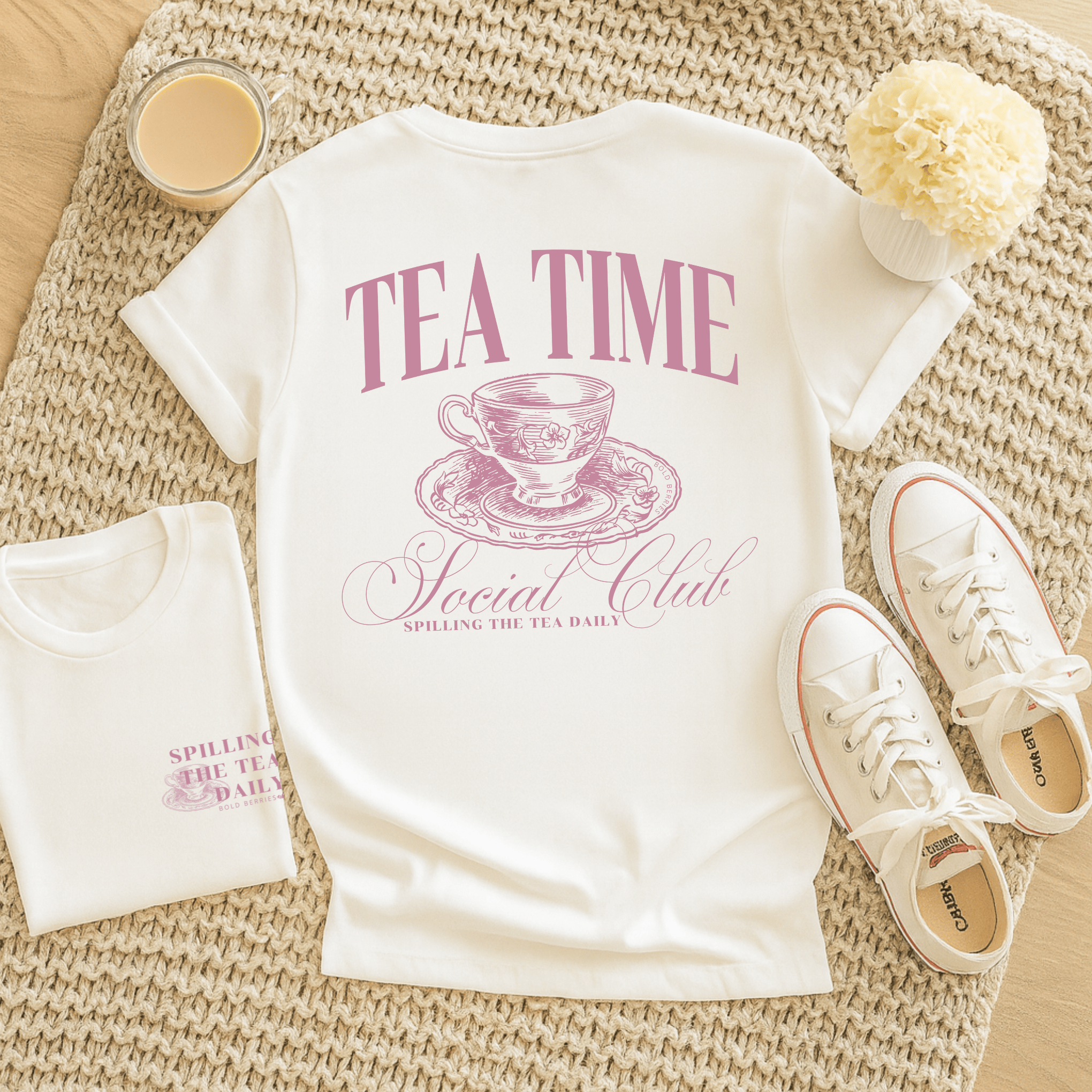 Tea Time Social Club - Adult T-Shirt