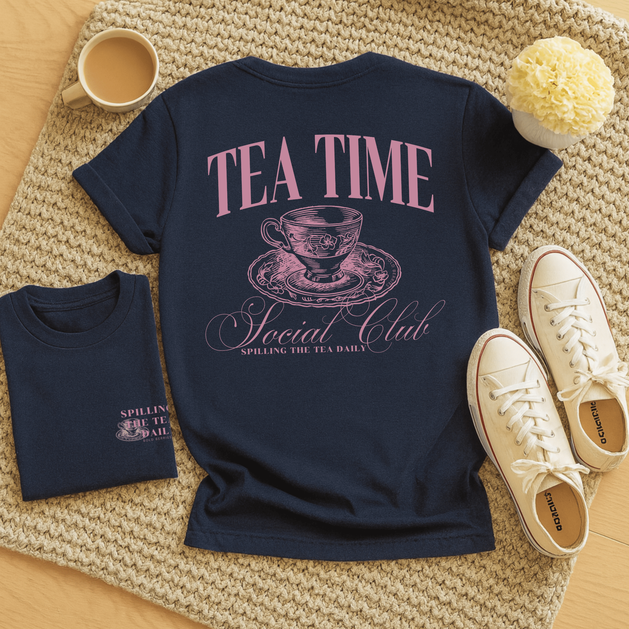 Tea Time Social Club - Adult T-Shirt
